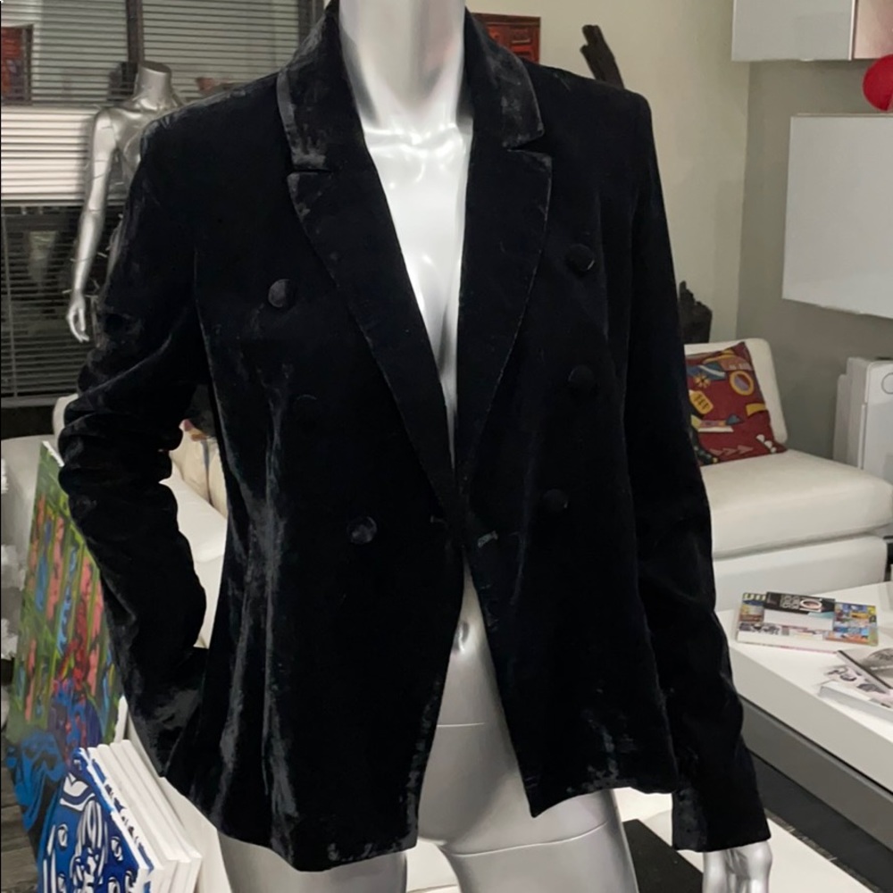 Crushed velvet suit jacket/blazer